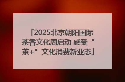 2025北京朝阳国际茶香文化周启动 感受“茶+”文化消费新业态