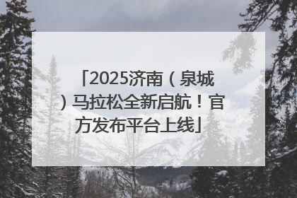 2025济南（泉城）马拉松全新启航！官方发布平台上线