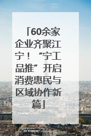 60余家企业齐聚江宁！“宁工品推”开启消费惠民与区域协作新篇