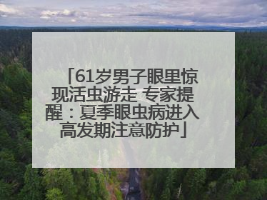 61岁男子眼里惊现活虫游走 专家提醒：夏季眼虫病进入高发期注意防护