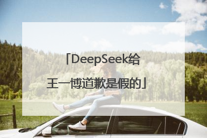 DeepSeek给王一博道歉是假的